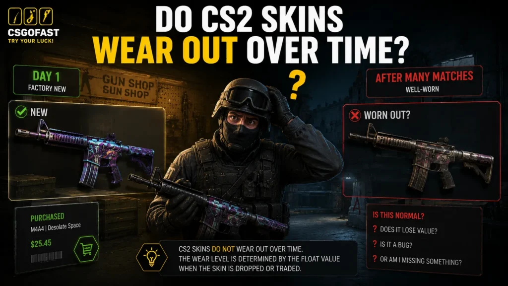 Do CS2 Skins Wear Out Over Time?