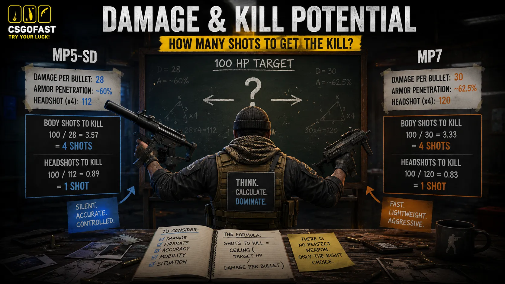 MP5-SD vs MP7 Damage and Kill Potential
